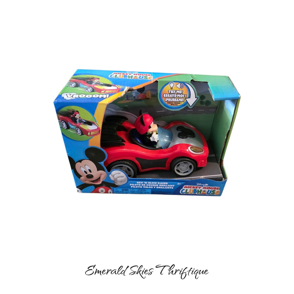 Disney Junior Mickey Rev 'N Glow Racer Vrooom! Free ship new in box